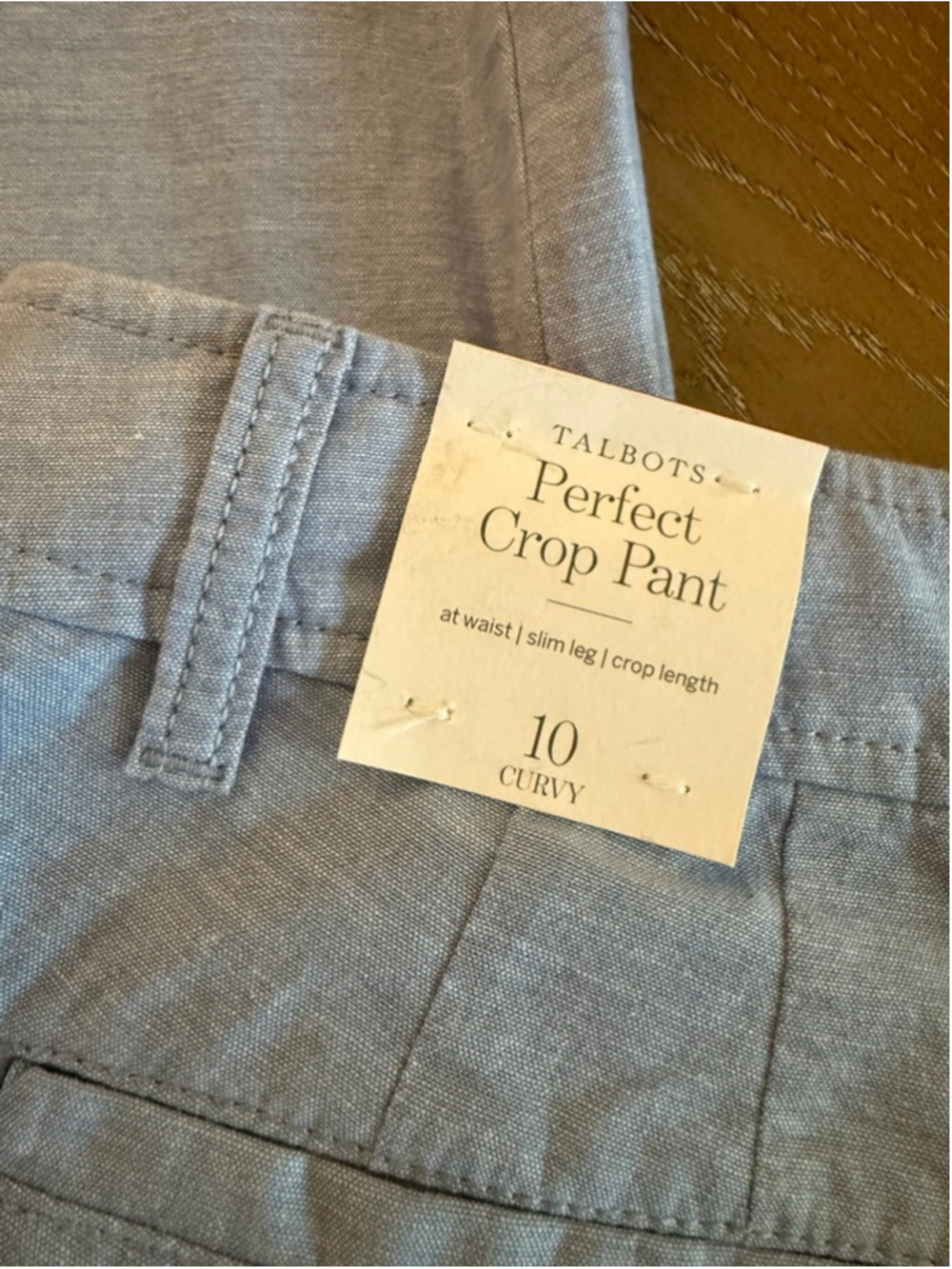 Talbots Women's Light Blue Crop Pants Size 10 - Picture 9 of 9